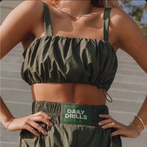 Daily Drills Bubble Bra 💚 Color: Lodge - Size: S